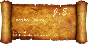 Jaczkó Endre névjegykártya